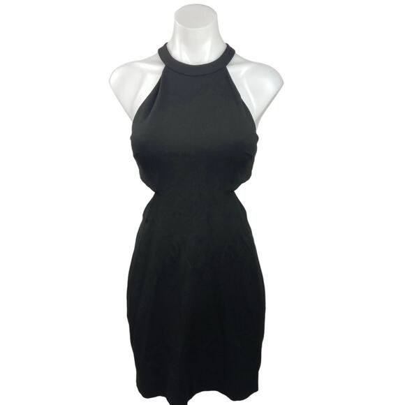 Urban Outfitters Silence + Noise Black Sleeveless Cutout Mini Bodycon Dress M - Picture 3 of 7
